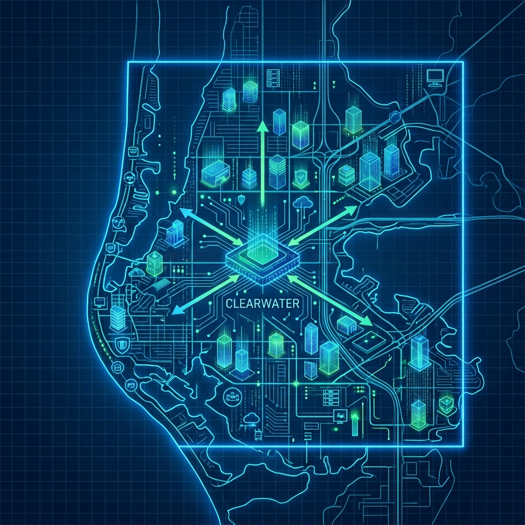 stylized map of clearwater