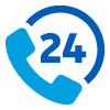 Icon Representing 24 hour phone support